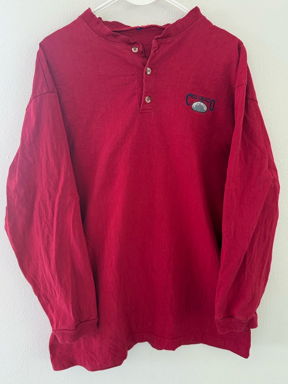 Vintage Colorado Henley Long Sleeve Tshirt